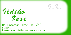 ildiko kese business card